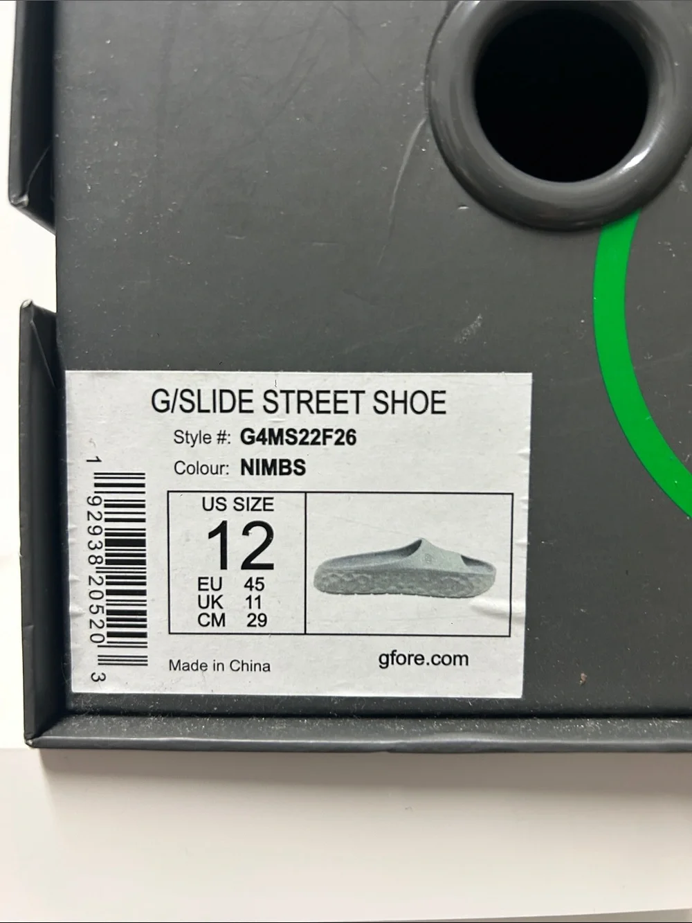 G/FORE Kids' Light Gray Foam Slide Sandals